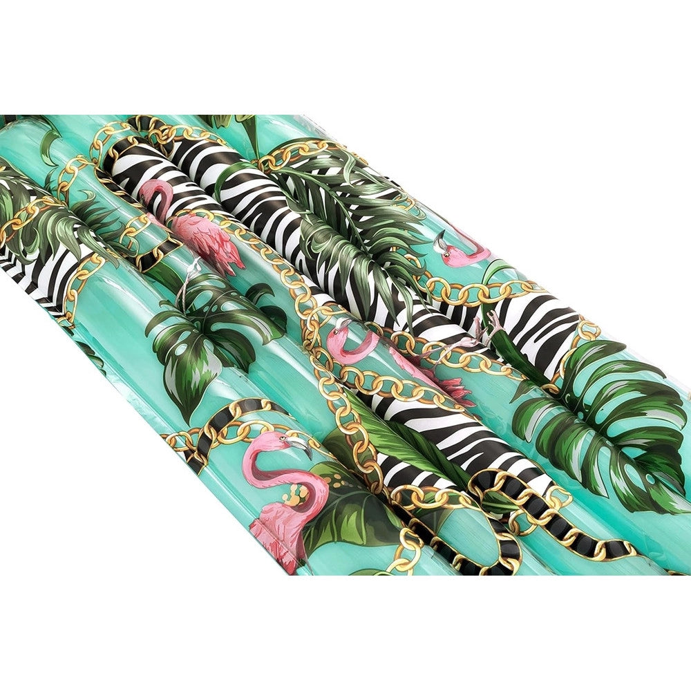 Trade Shop - Materassino Gonfiabile Fantasia Floreale 183x69cm Per Mare Spiaggia Piscina 019962 -