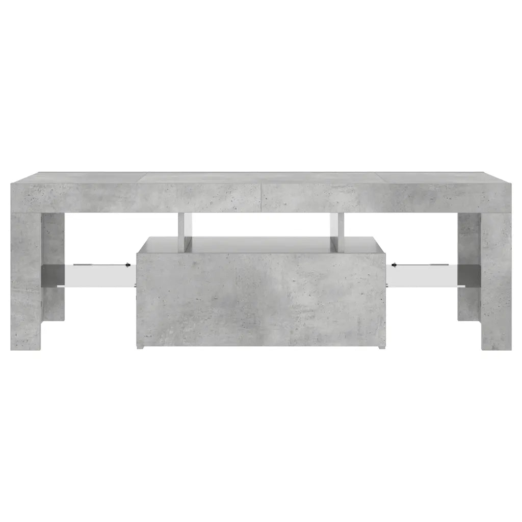 Mobile TV | Armadietto TV | Mobile Porta TV con Luci LED Grigio Cemento 120x35x40 cm