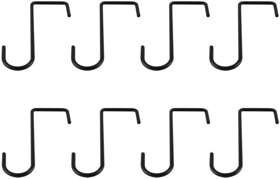 Set di 8 - 15 cm Haken per Giardino - Haken per Recinzione - Per Vasi di Fiori/Lanterne - Nidi per Uccelli - In Acciaio di Carbone