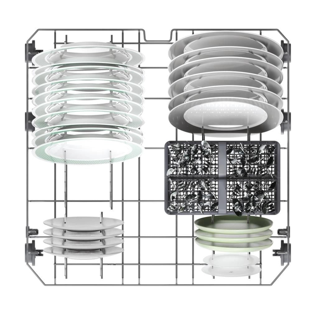 Candy CI 3E53L0W Rapido' Serie Rapido' - Lavastoviglie a scomparsa totale 13 coperti, classe energetica E, motore Speed‑Drive Inverter, Maxi TUB e connettivita' Wi‑Fi-BLE (82,0×59,8×55,0 cm), colore Bianco