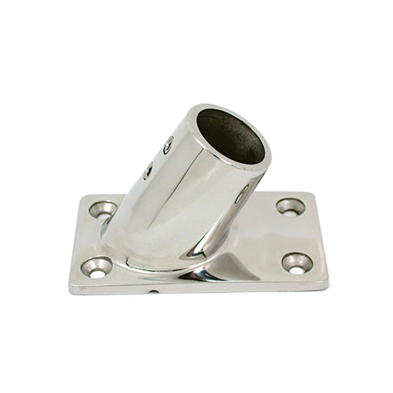 BASE RETT. INOX 60° Ø MM.25