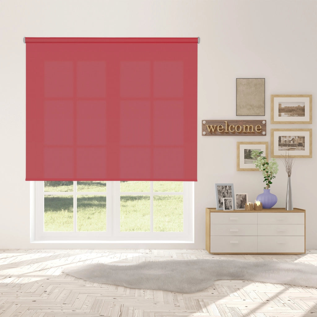 VIEWTEX Tenda a rullo traslucida L2000 Bordeaux 135 X 250cm - Made in Europe - 5 anni di garanzia