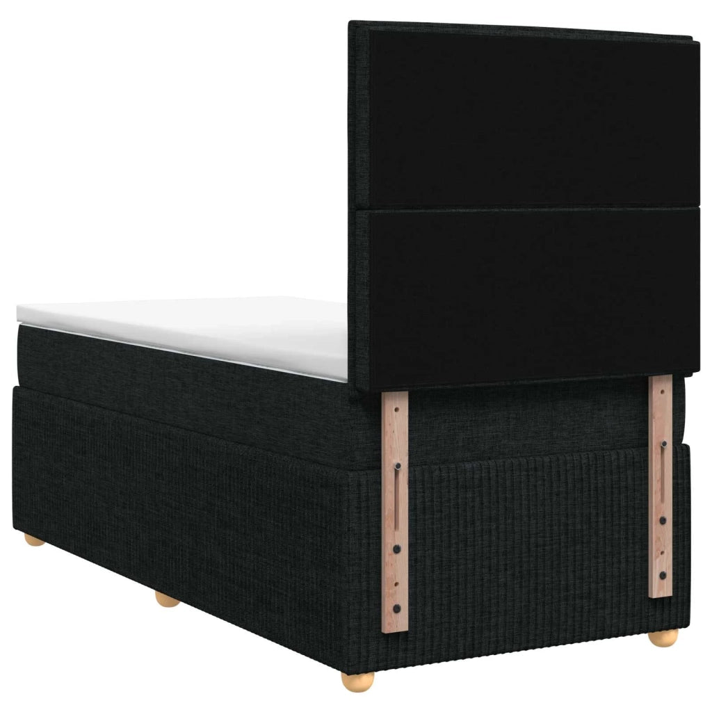 Letto box spring con materasso Nero 90 x 200 cm Tessuto 3454300
