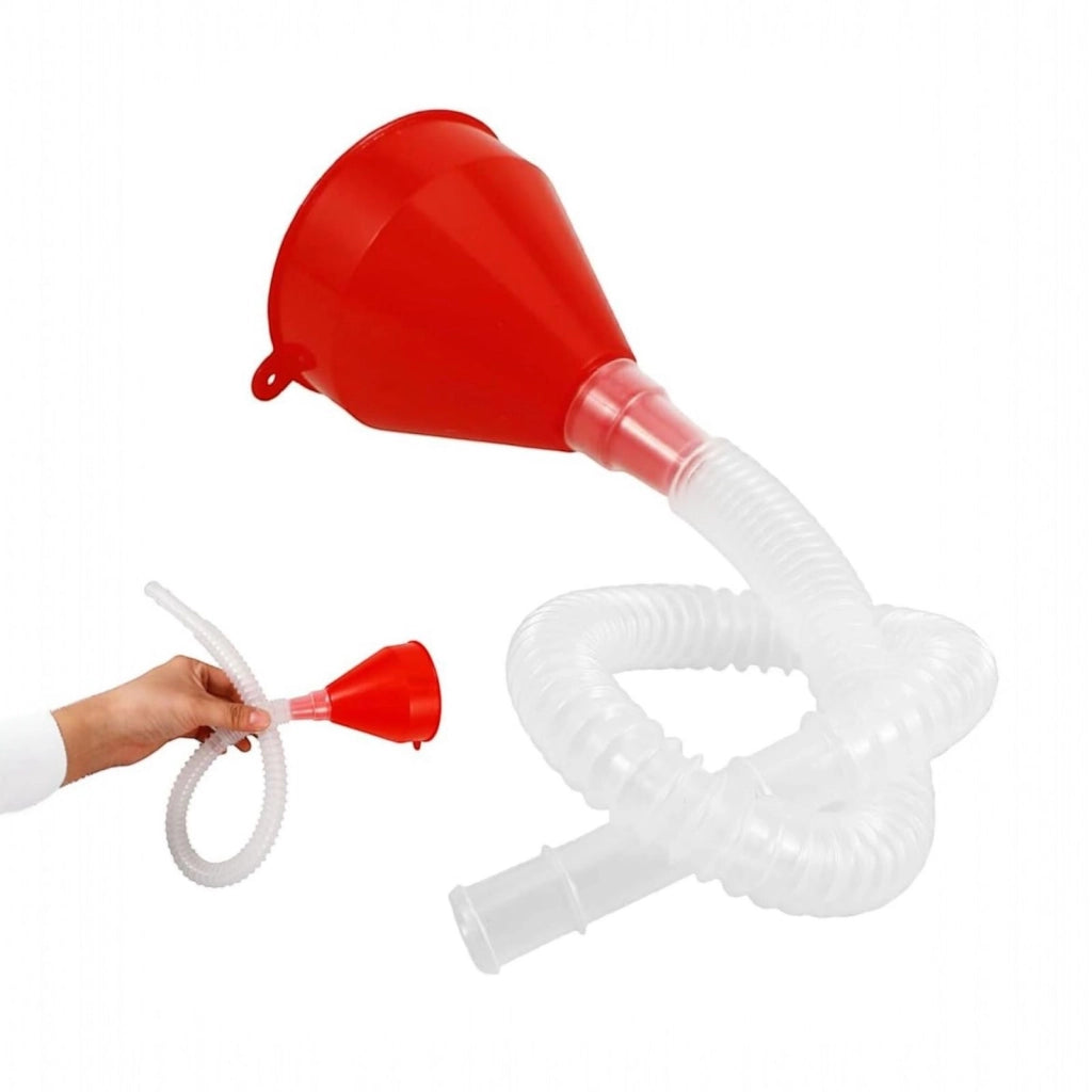 Imbuto Universale Auto Moto con Beccuccio Lungo Flessibile Benzina Olio Acqua