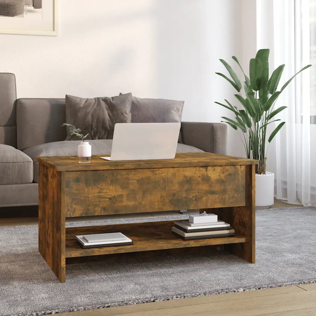 Tavolino da salotto | Tavolino da caff¨¨ | Tavolino da Soggiorno Rovere Fumo 80x50x40 cm Legno Multistrato