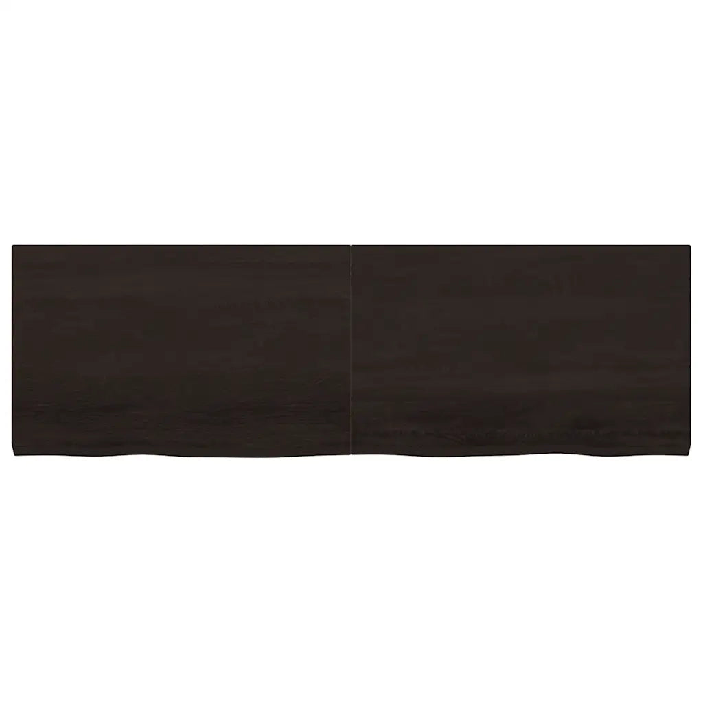 Piano Tavolo Marrone 160x50x(2-4) cm Rovere Massello Trattato 3156448