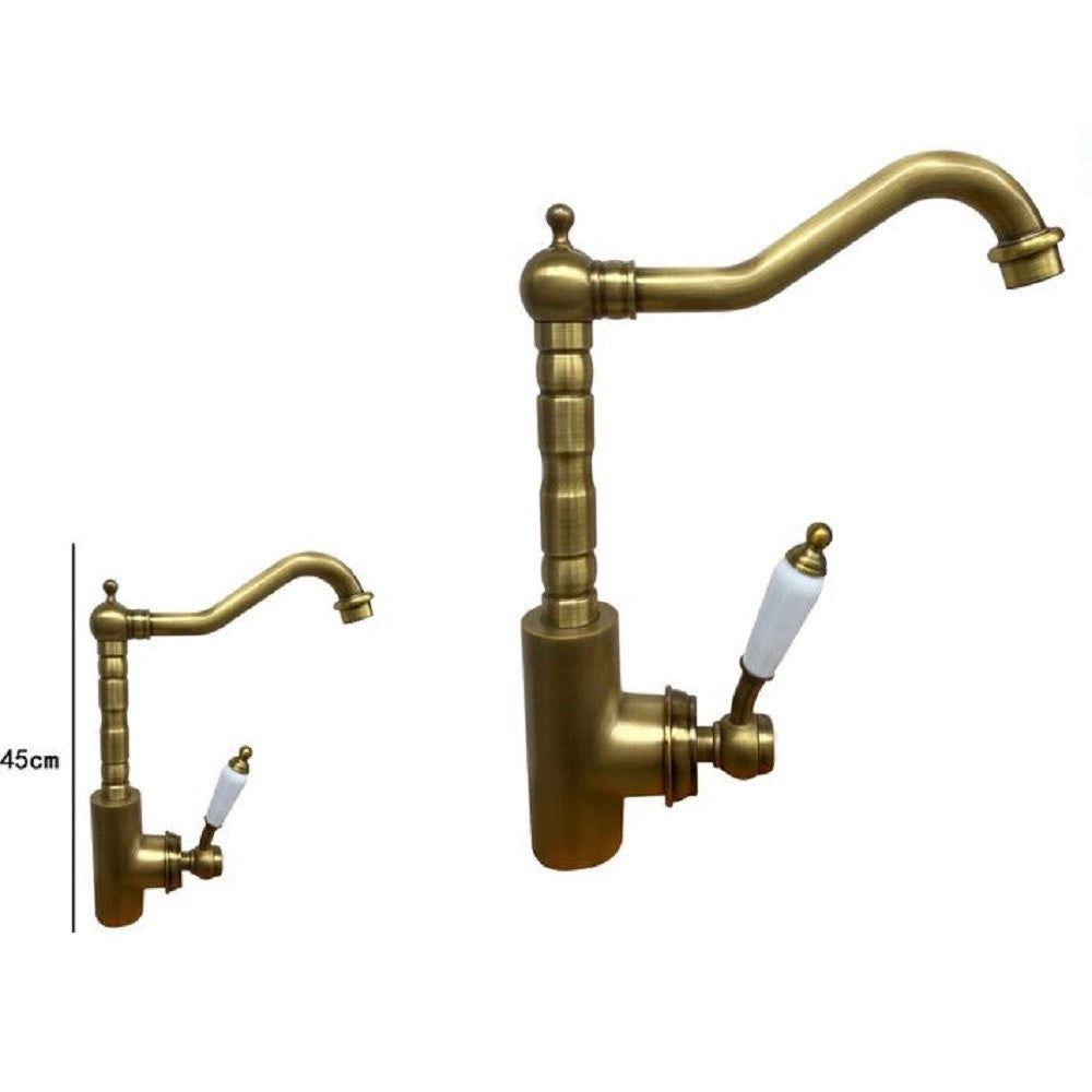 Trade Shop - Rubinetto Cucina Miscelatore Per Lavello Lavabo Lavandino A Canna Alta 87196 -