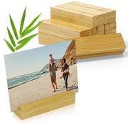 10 pezzi di cartellini di legno - bambù per numerazione delle sedute per tavoli per matrimoni, cerimonie, feste - come cartellini per menu, foto e postali