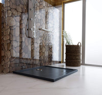 Piatto Doccia in Acrilico Fosterberg Floret 3 Antracite 80x120 cm