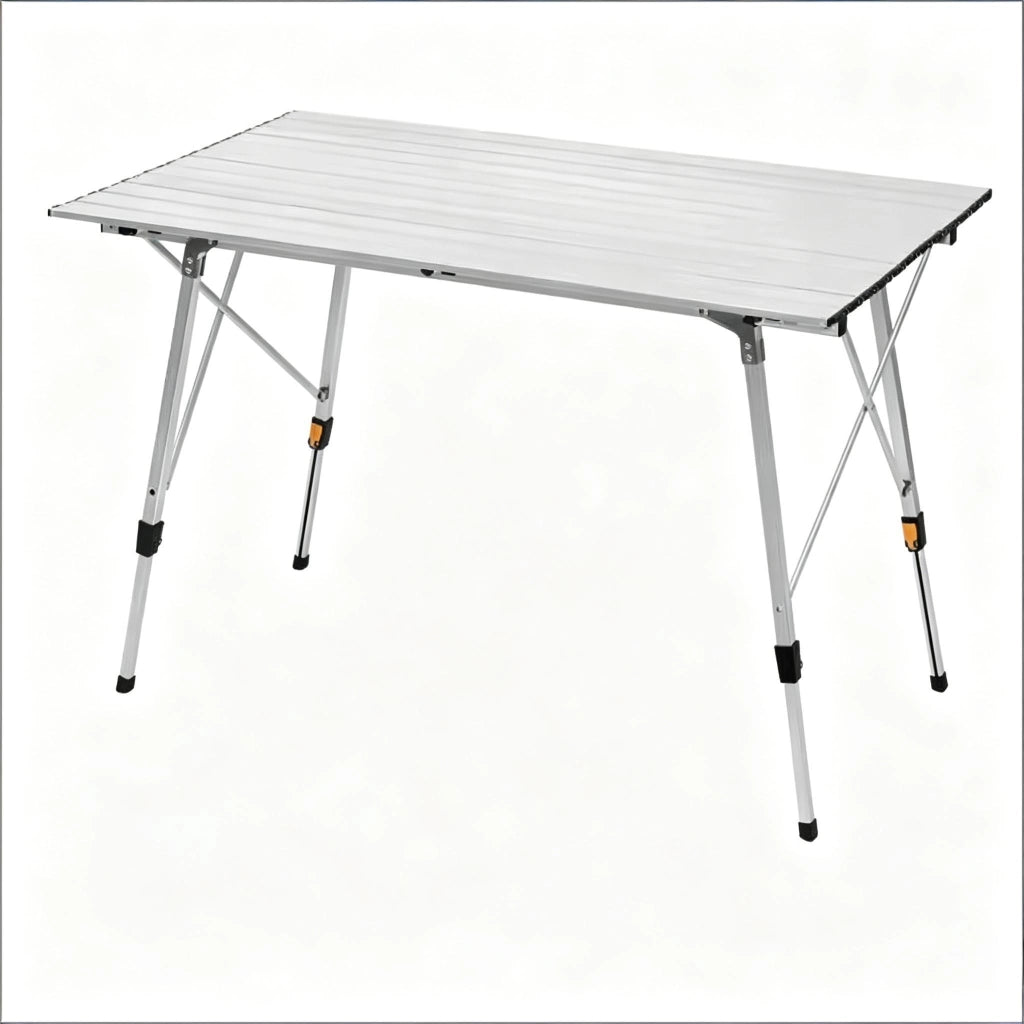 TAVOLO PIEGHEVOLE REGOLABILE 120 x 68,5 x 59/78,5 cm ARGENTO