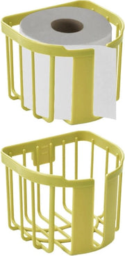 Set di supporto per carta igienica per fissaggio alla parete in giallo - Organizzazione della stanza da bagno