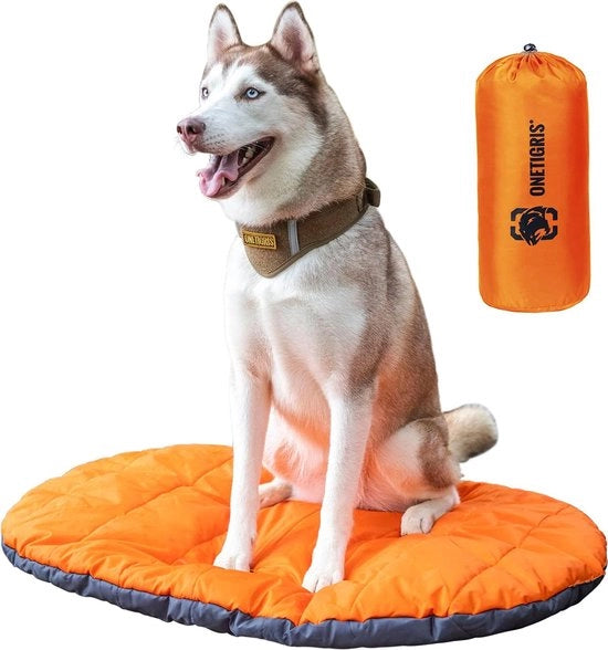 Letto per cani, coperta per cani lavabile, 97 x 71 cm, asciugamano per cani, letto per gatti, panca per cani per piccoli e medi cani, irritante, campeggio, outdoor, reversibile e portatile (arancione)