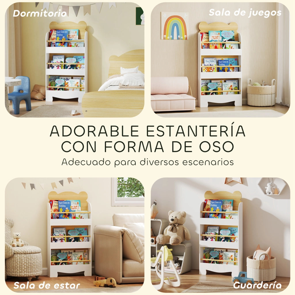 Scaffale per Bambini con Ripiani e Cassetti ¨C Zephmum ¨C Bianco