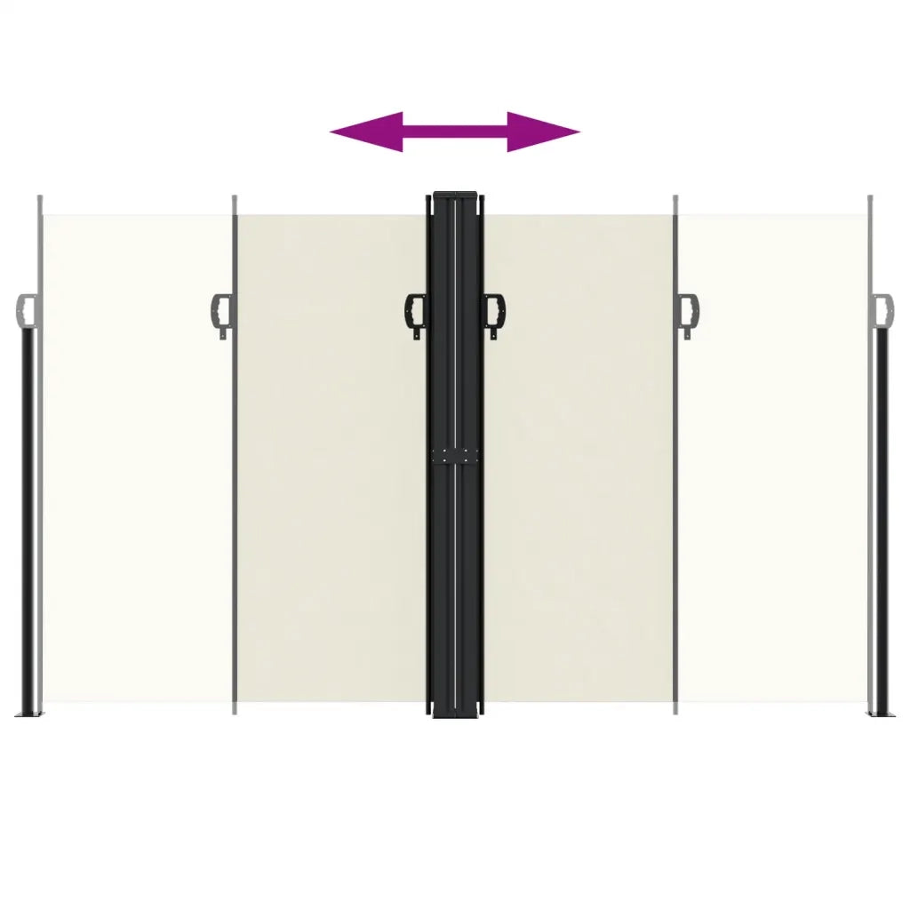 Tenda da Sole Laterale Retrattile Crema 200x600 cm 4004655