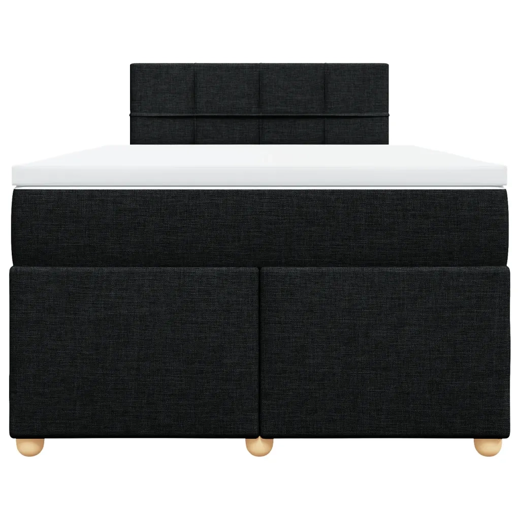 Giroletto a Molle con Materasso Nero 120x200 cm in Tessuto 3286649