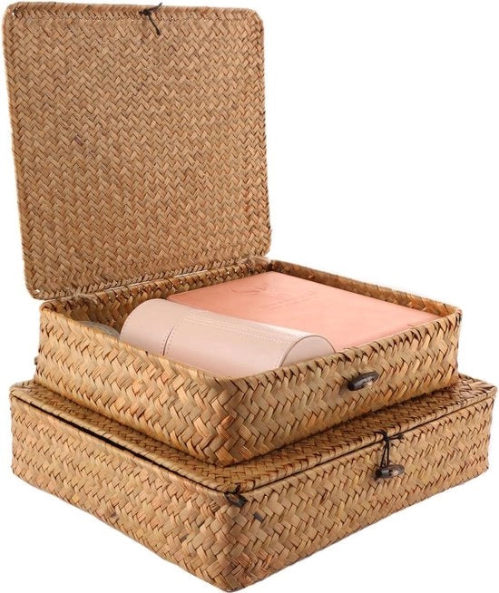 Mand con coperchio in rattan naturale intrecciato - contenitore per soggiorno bagno cucina 

Modello: 
Specifica: 
Codice prodotto: