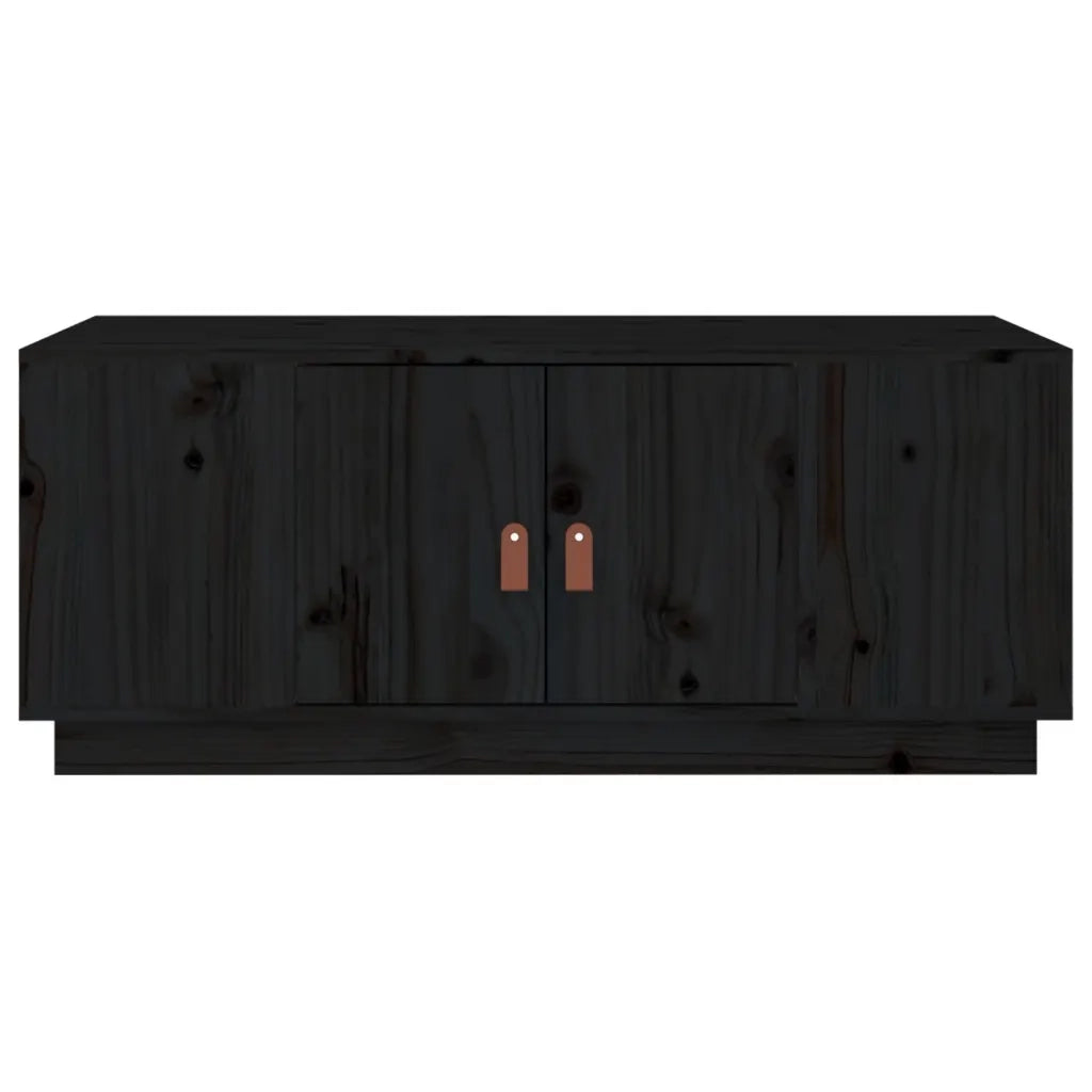 Tavolino da salotto | Tavolino da caff¨¨ | Tavolino da Soggiorno Nero 100x50x41 cm in Legno Massello di Pino