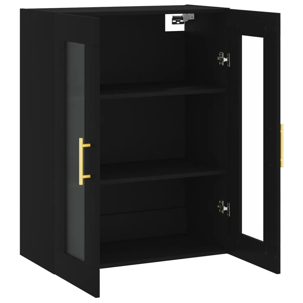 Armadietto a Muro | Mobile a Parete Nero 69,5x34x90 cm