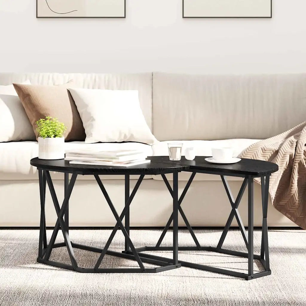 Tavolino da salotto Rovere Nero 80 x 80 x 42 cm 868249