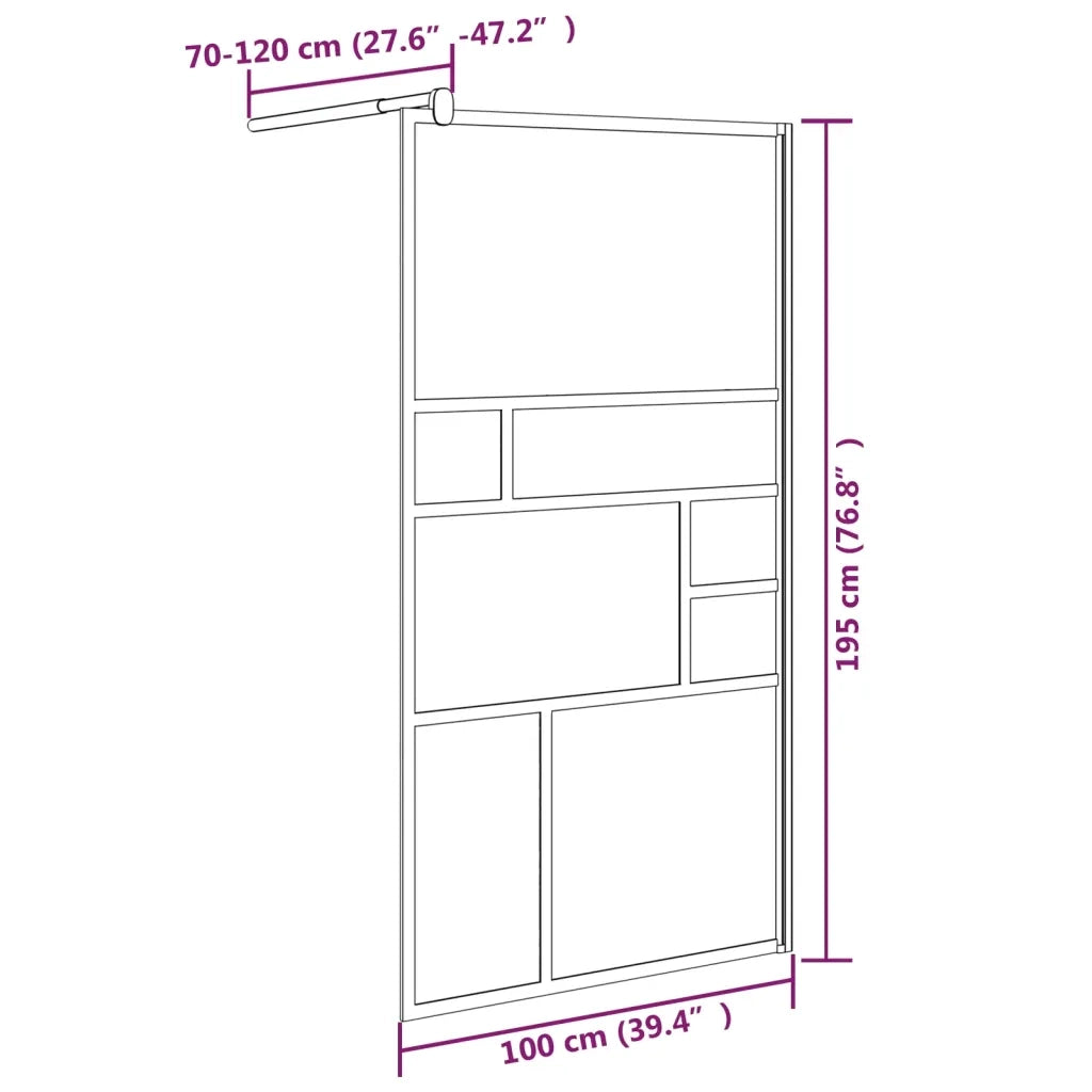 Parete per Doccia Walk in 100x195 cm in Vetro ESG Bianco 151870