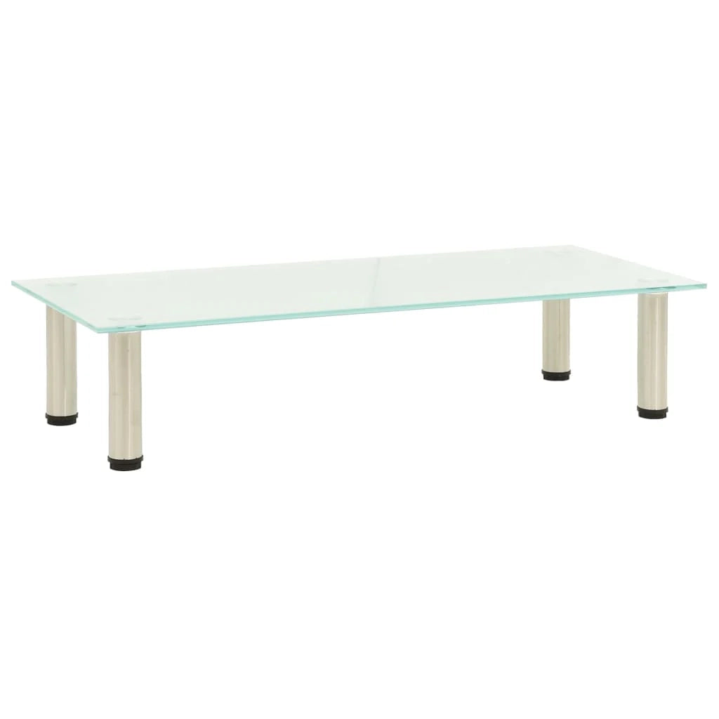 Mobile TV multimediale mensola TV credenza TV sala da pranzo soggiorno camera da letto satinato 80 x 35 x 17 cm vetro temperato trasparente 02_0027628
