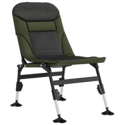 Sedia da Giardino | Sedia da Pesca con Gambe Anti Fango Regolabili Pieghevole Verde