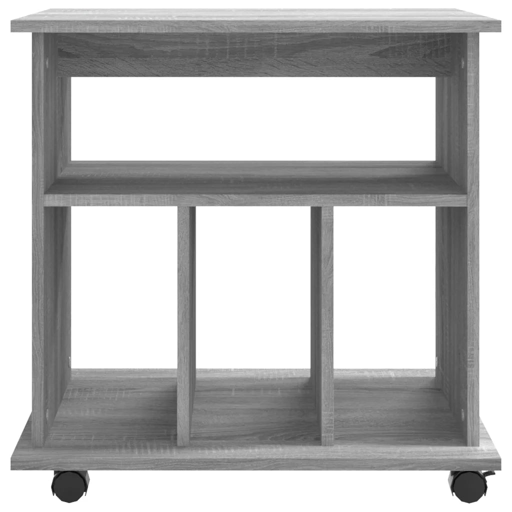Armadietto con Ruote Grigio Sonoma 60x45x60cm Legno Multistrato 826355