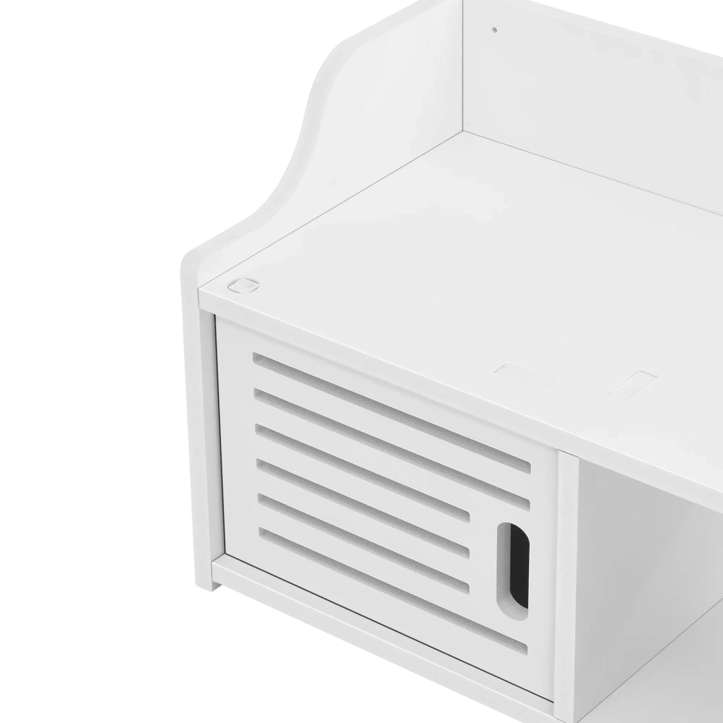 Pensile per bagno contenitore con anta con più vani portaoggetti 62 cm bianco 03_0005854
