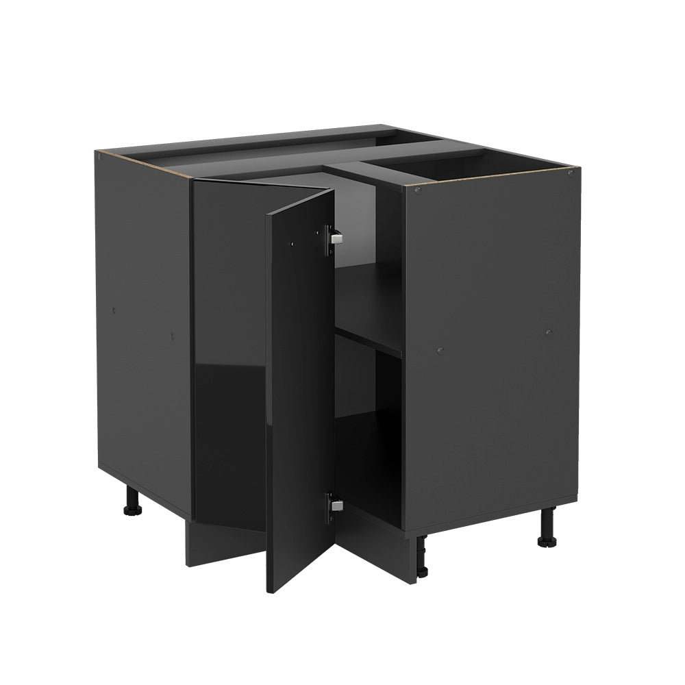 Vicco Mobile ad angolo cucina Nero lucido 75.6 cm senza piano di lavoro
