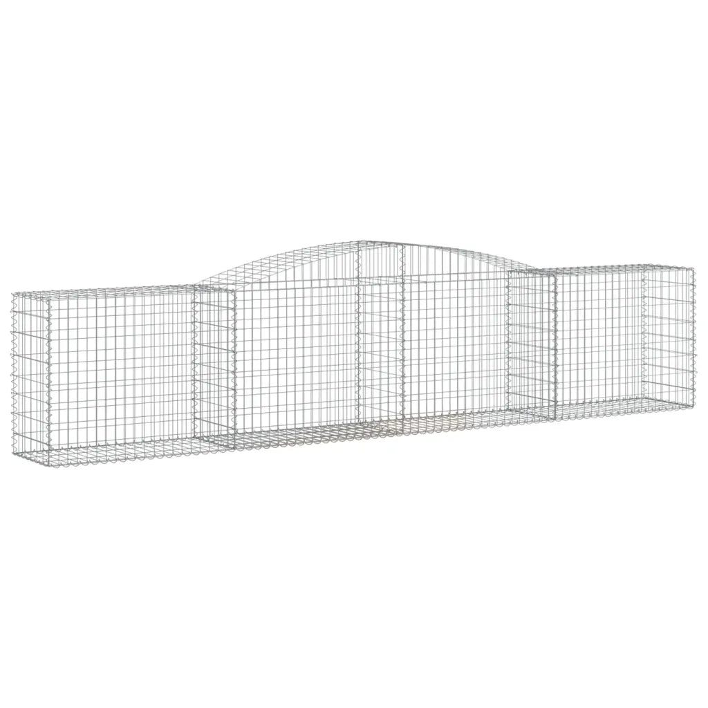 Cesti Gabbioni ad Arco 9 pz 400x50x80/100 cm Ferro Zincato