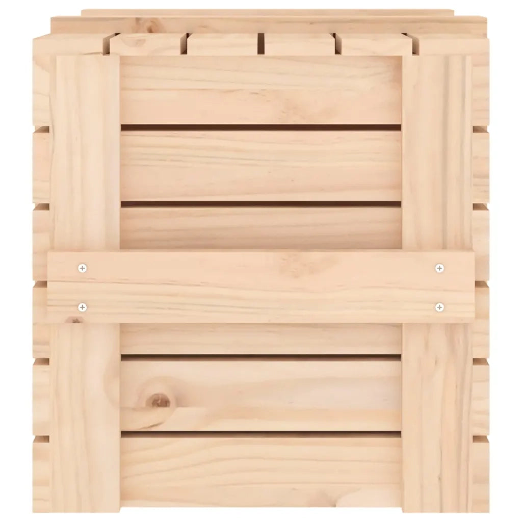 Contenitore Portaoggetti 58x40,5x42 cm Legno Massello di Pino 824993
