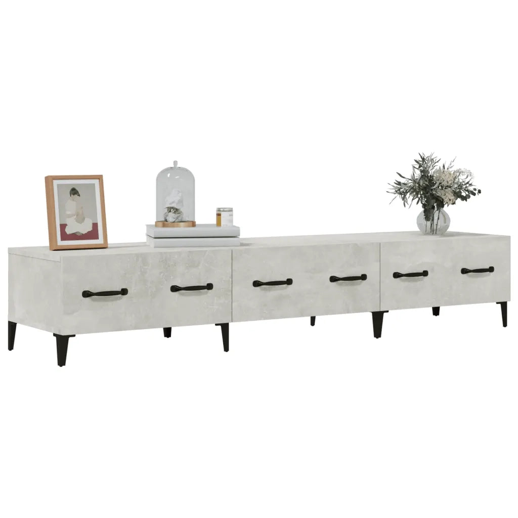 Mobile Porta TV Grigio Cemento 150x34,5x30 cm Legno Multistrato 812649