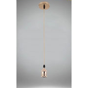 Trade Shop - Lampadario Portalampada A Sospensione Per Lampadine E27 Pendente 2 Metri E27-2m - Rose Gold