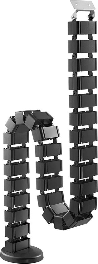 Cavo in guscio universale per scrivania - sistema di gestione cavi flessibile a spirale - lunghezza 128 cm - nero