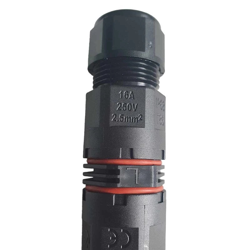 2 Connettori Veloce IP68 Forma I Manicotto Collegamento Cavo Esterno 3P 100x30mm