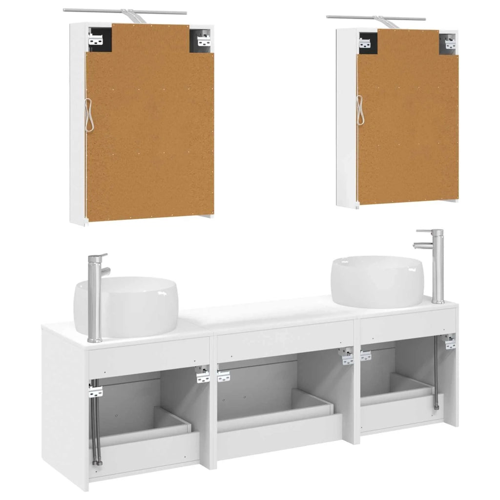 Set di mobili per il bagno 5 pcs Bianco 3406991