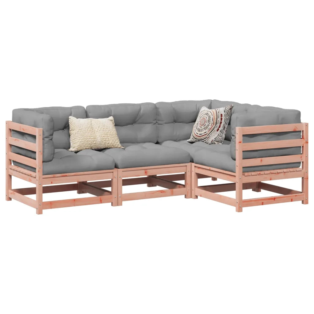 Set Divani da Giardino 4 pz in Legno Massello Abete Douglas 3299410