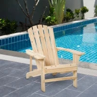 Poltrona da Giardino, Poltrona da Esterno, in Legno Massiccio di Abete Effetto Invecchiato, per Giardino, Terrazza e Balcone, 78L x 89P x 88H cm, Naturale