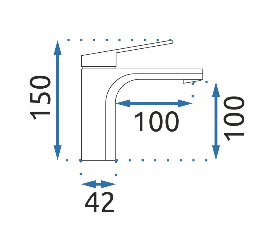 Rubinetto Da Lavabo Rea Marco Brush Gold Low