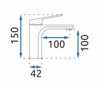 Rubinetto Da Lavabo Rea Marco Brush Gold Low