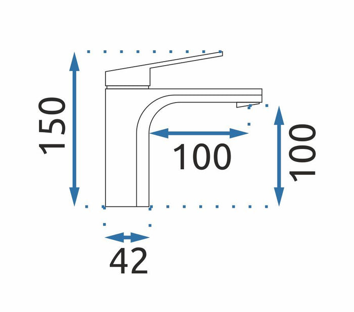Rubinetto Da Lavabo Rea Marco Brush Gold Low