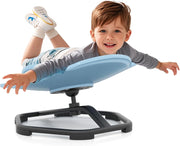 Sedia Girevole a 360° per Bambini, Sedia Sensoriale con Base in Metallo Antiscivolo per Allenare la Coordinazione Fisica e l'Equilibrio, Giocattolo per Cameretta (Blu,Elefante)