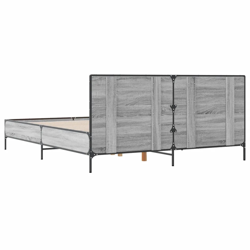 Giroletto Grigio Sonoma 120x190 cm in Legno Multistrato Metallo 3280025