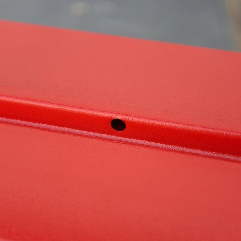 Cassetta portautensili pieghevole a 3 livelli con 5 scomparti, acciaio inox rosso, 45 x 20 x 34,5 cm