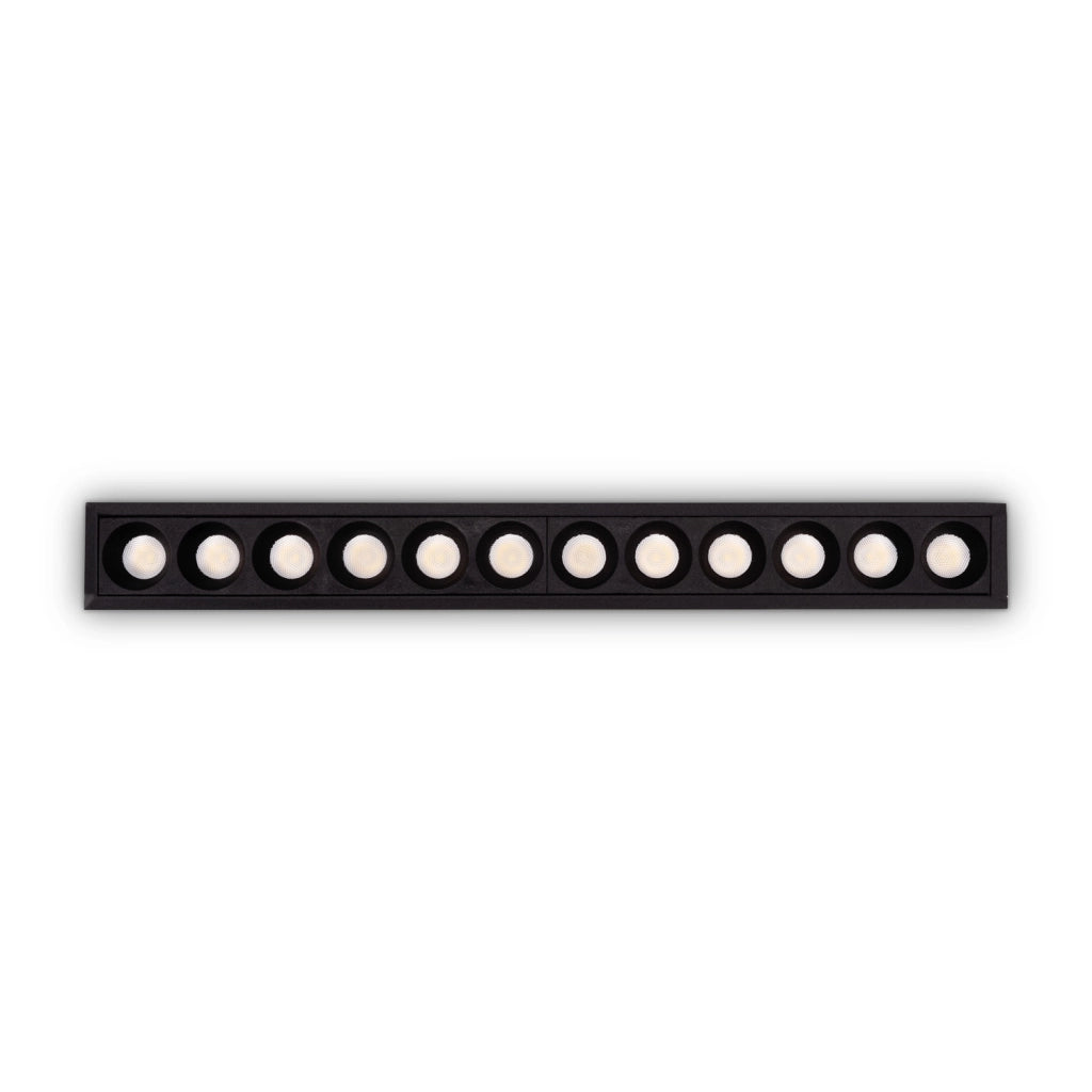 Faretto Ad Incasso Contemporaneo Lika Alluminio Nero Led 19W 3000K Ip20