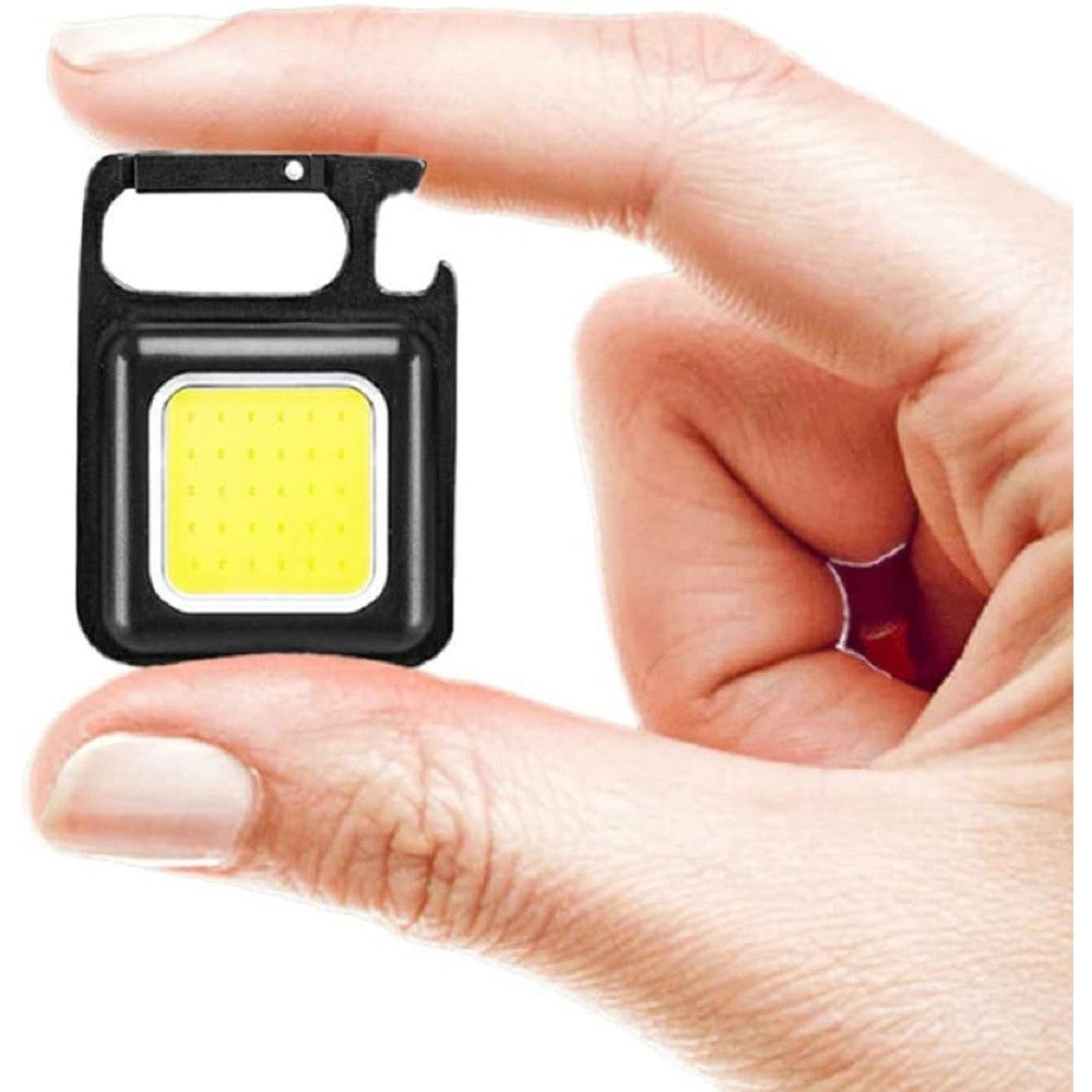 Trade Shop - Mini Torcia Portatile Cob Ricaricabile Portachiavi Multifunzione Emergenza Pesca -