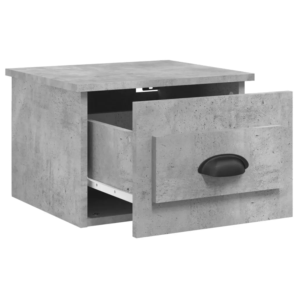 Comodini a Parete 2 pz Grigio Cemento 41,5x36x28 cm 816385