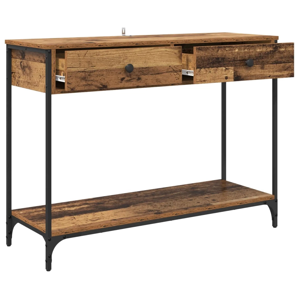Tavolo consolle con cassetto Legno vecchio 100 x 34,5 x 75 cm 882241