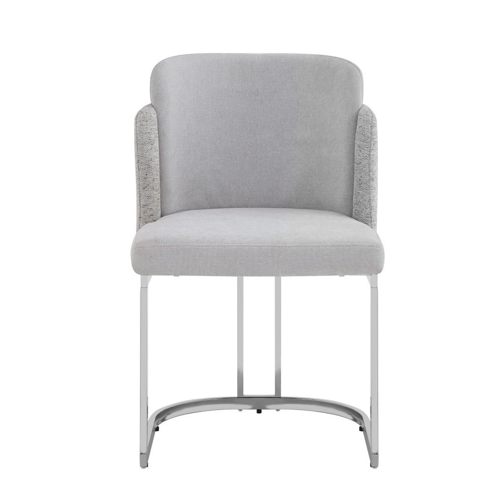 SEDIA da pranzo Set da 4 pezzi 61,5x53,5x86 cm Chenille Grigio Argento