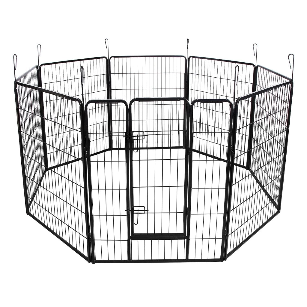 Recinto/Gabbia per cani cuccioli e animali domestici 163 x 163 cm Nero 3712023